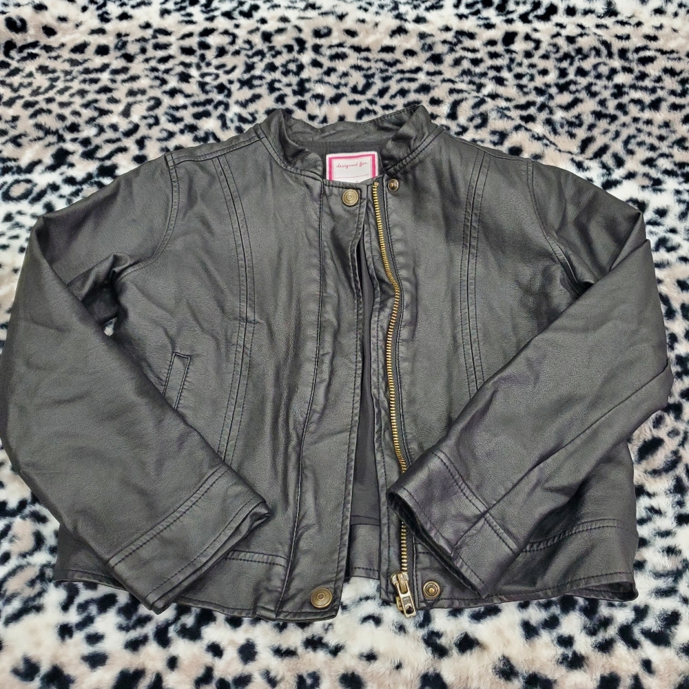 Kids faux leather jacket